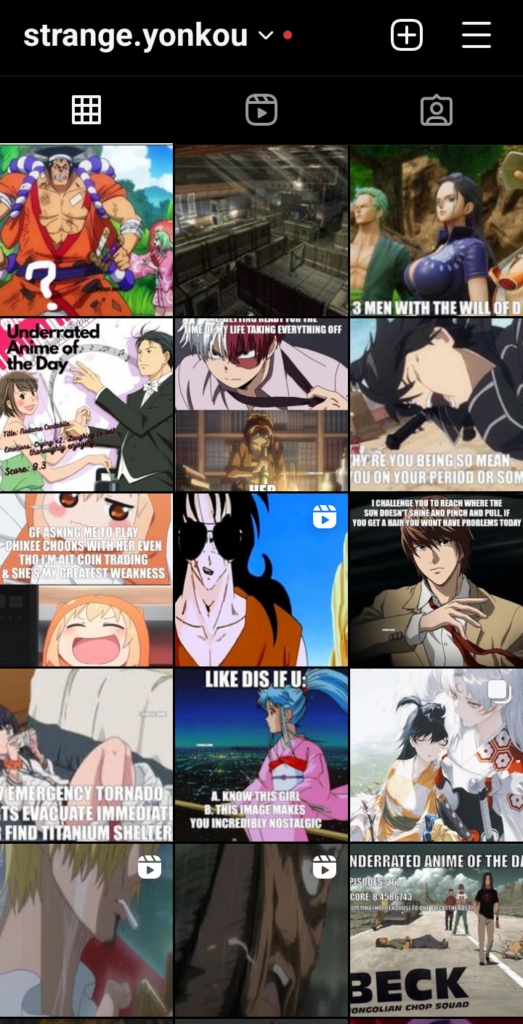 anime meme account monetize instagram