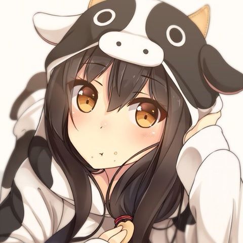 anime cow girl profile picture cute