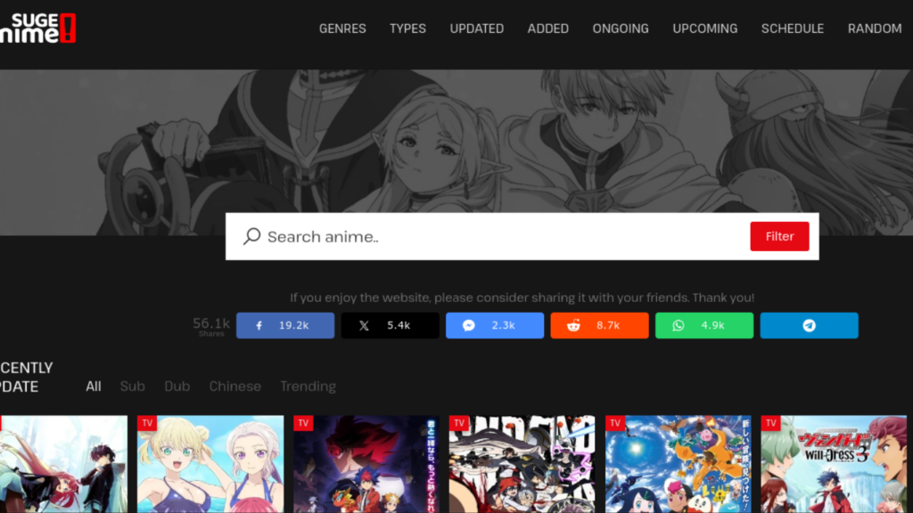 animesuge best free anime sites list
