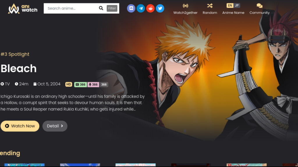 top anime streaming websites for free